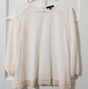 Eclair Sheer Chevron Blouse